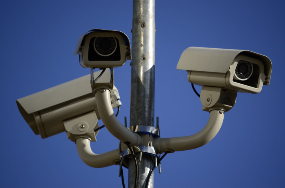 group of security cameras - right to privacy - privacywe