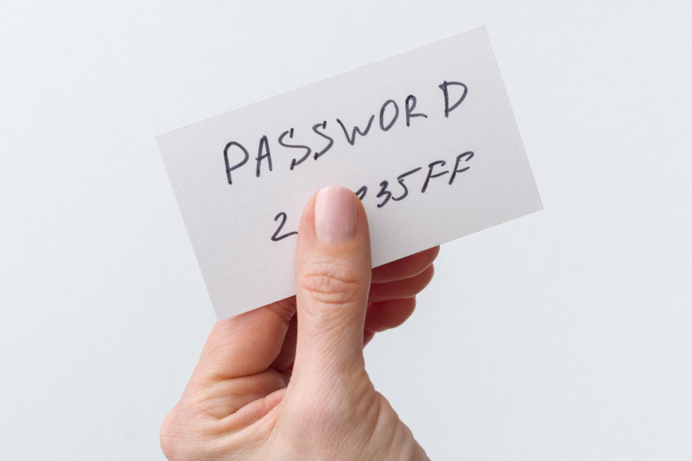 woman holding password - data breach - privacy concerns - privacywe